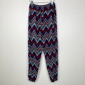 Womens Pants Sz S/M Harem Boho Hippie Festival Beach Summer Vacation Artsy